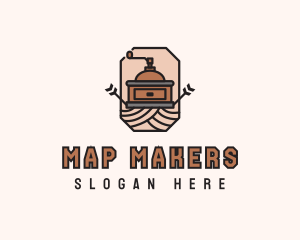 Coffee Grinder Badge logo design