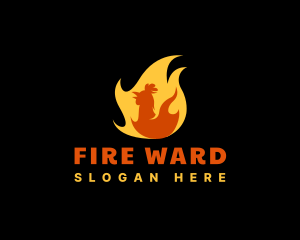 Spicy Chicken Fire logo design