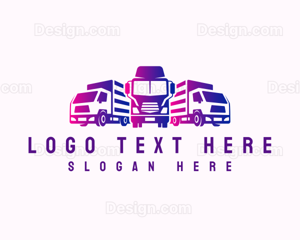 Logistics Delivery Truck Logo