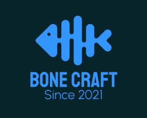 Blue Fish Bone logo design