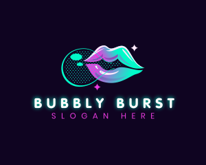 Bubble Gum Sexy Lips logo design