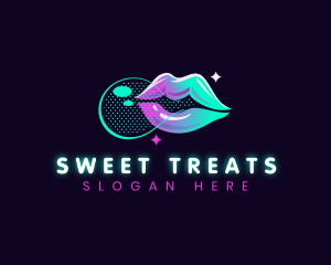 Bubble Gum Sexy Lips logo design