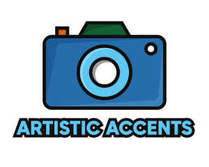 Artistic Blue Camera  logo design
