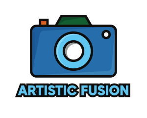 Artistic Blue Camera  logo design