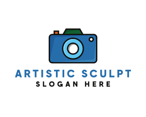 Artistic Blue Camera  logo design