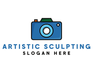 Artistic Blue Camera  logo design