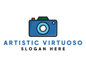 Artistic Blue Camera  logo design