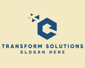 Professional Hexagon Letter C logo