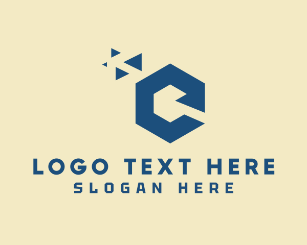 Blue Hexagon logo example 3