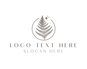 Rustic Fern Leaf logo