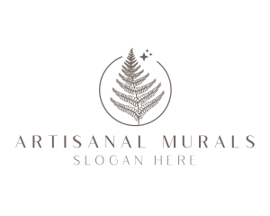 Rustic Fern Leaf logo design