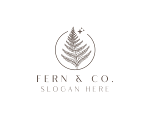 Rustic Fern Leaf logo