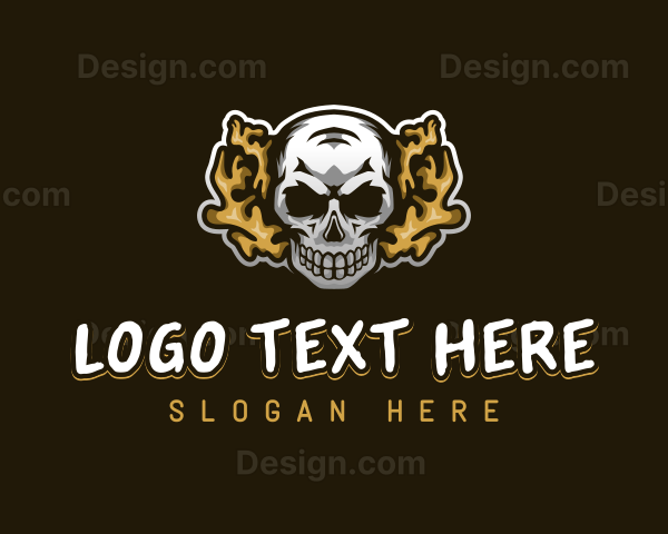 Skull Smoke Character Logo