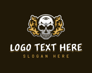 Skull Smoke Character logo