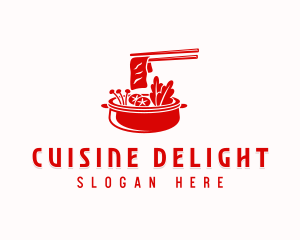 Hot Pot Dining Cuisine logo design