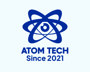 Science Atom Eye logo design