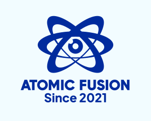 Science Atom Eye logo design