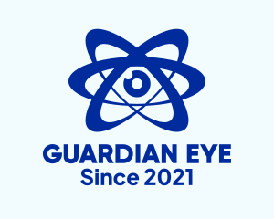 Science Atom Eye logo design