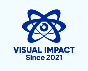 Science Atom Eye logo design
