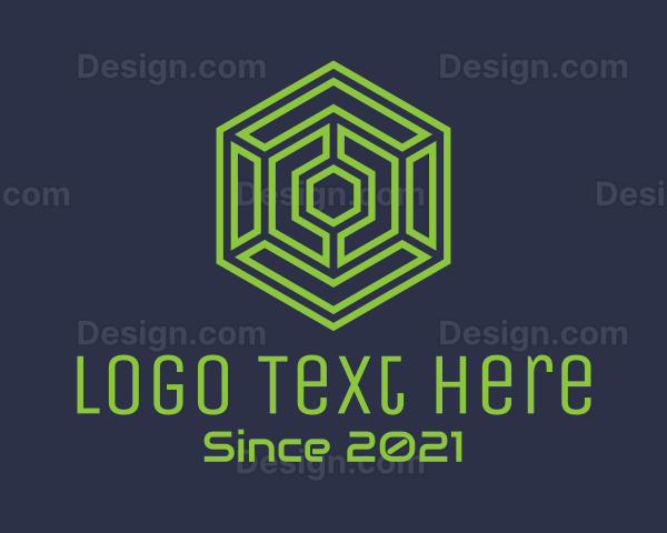 Tech Hexagon Maze Logo