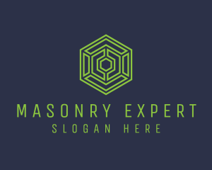 Tech Hexagon Maze  logo design