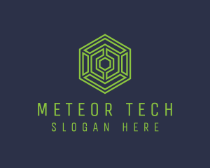 Tech Hexagon Maze  logo design