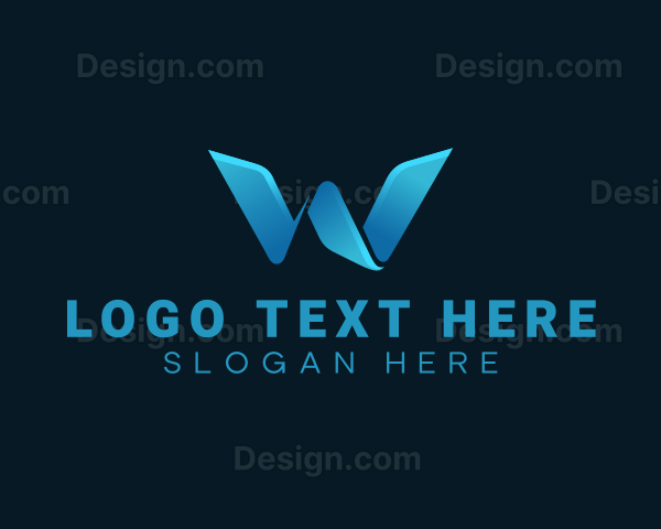 Tech Professional Company Letter W Logo