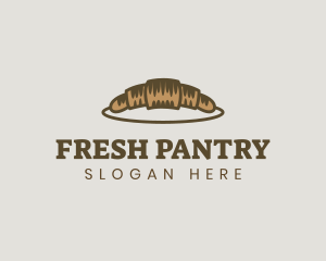 Croissant Bread Bakery logo design