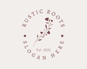 Rustic Flower Beauty Spa logo design