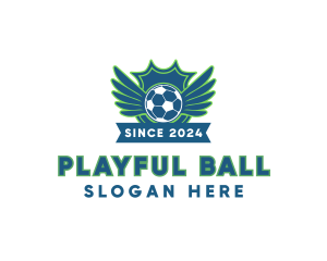 Soccer Ball Football Emblem logo design