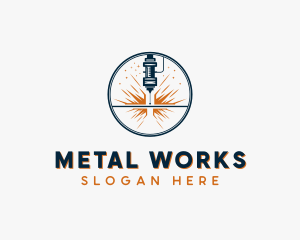 Metalwork Laser Engraving logo design