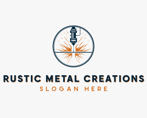 Metalwork Laser Engraving logo design