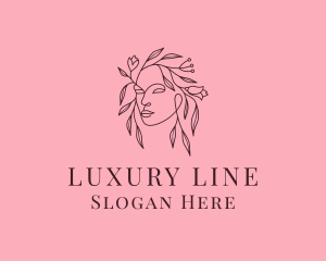 Flower Beauty Lady logo design