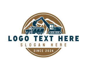 Truck Excavator Mining logo