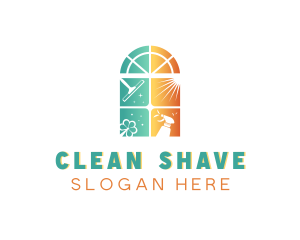 Window Cleaning Squeegee  logo design