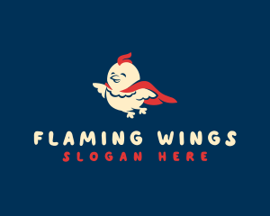 Superhero Chicken Bird logo design