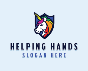 Mythical Unicorn Shield logo