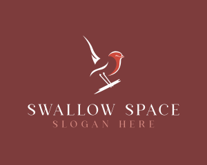 Minimalist  Swallow Bird logo