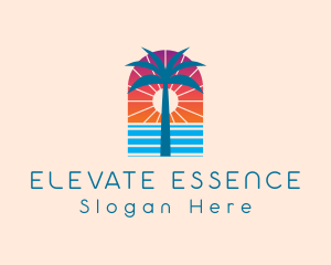 Palm Sunset Ocean logo