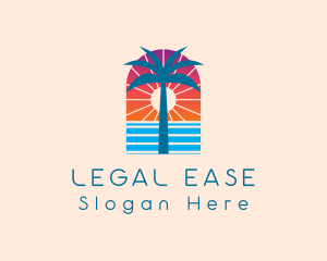 Palm Sunset Ocean logo