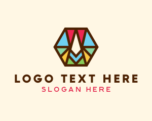 Colorful Hexagon Letter A  logo