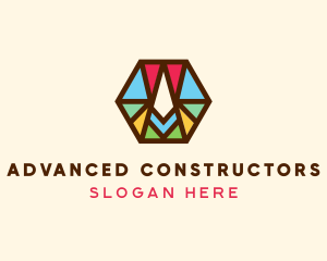 Colorful Hexagon Letter A  logo design