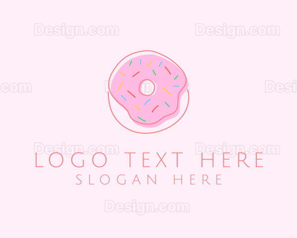 Sprinkled Donut Pastry Logo