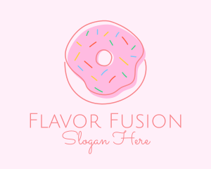 Sprinkled Donut Pastry  logo design