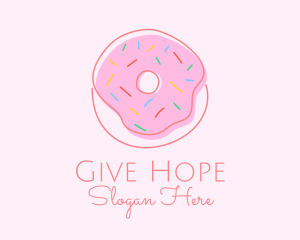 Sprinkled Donut Pastry  logo design
