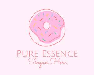Sprinkled Donut Pastry  logo design