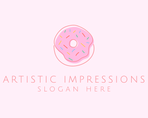 Sprinkled Donut Pastry  logo design