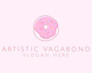 Sprinkled Donut Pastry  logo design