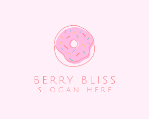 Sprinkled Donut Pastry  logo design