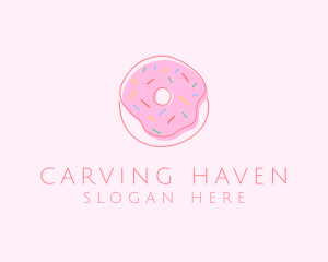 Sprinkled Donut Pastry  logo design